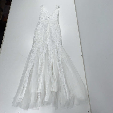 Faeriesty Ziya 3D Floral Applique Mermaid Wedding Dress Formal Gown Sz L