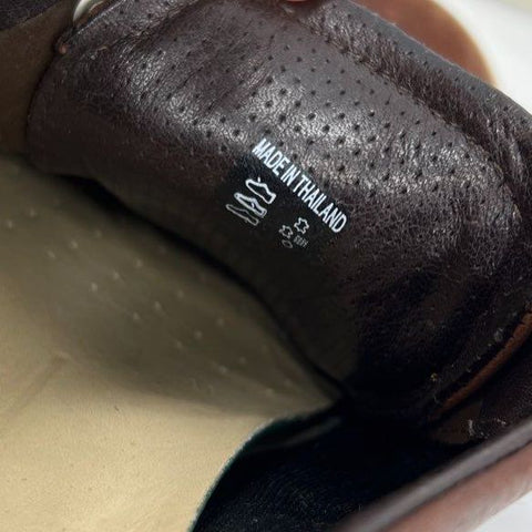 Ecco Soft Classic Brown Leather Low Top Casual Sneakers Men's Size EU 44