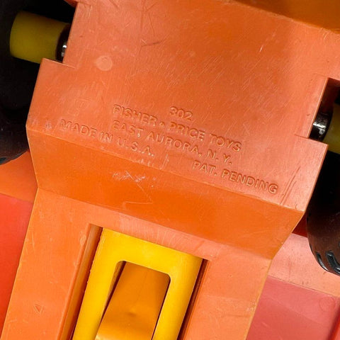 Vintage 70s Fisher-Price 302 Husky Helper Dump Truck Toy Little People Figure