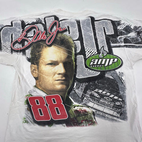 Y2K Dale Earnhardt Jr 88 Nascar AOP T-Shirt Chase Authentics AMP Energy Sz 2XL