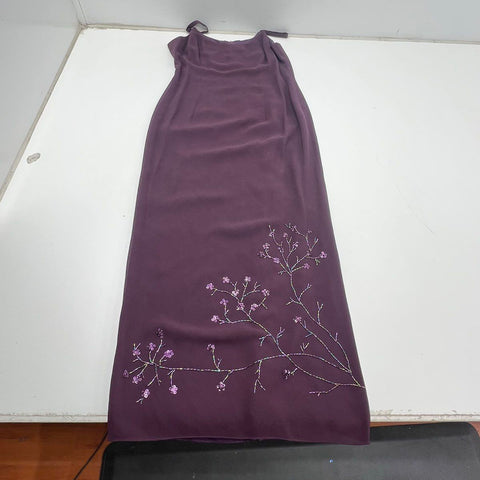 Vintage 90s After Dark Beaded Floral Maxi Dress Bolero Jacket Set Sz 10P