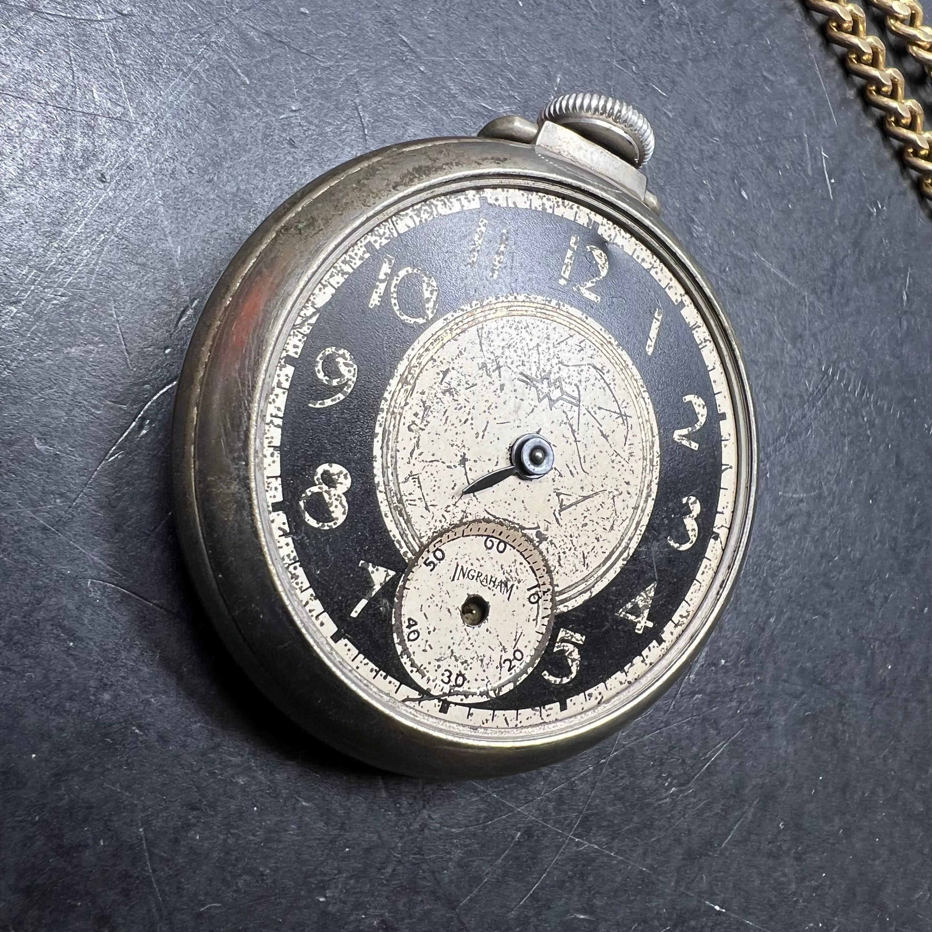 Lot of 3 Gold Tone Pocket Watches Fair Condition for Prop Repair Parts