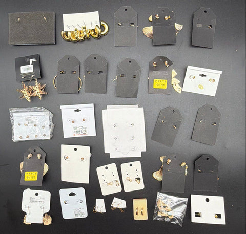 Uncommon James Sonoma Gold Tone Earrings Jewelry Lot 30+ Pairs Hoops Studs Drop