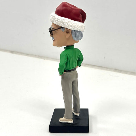 Stan Lee Marvel Royal Bobbles Bobblehead 2021 Santa Hat Holiday Figure Loose