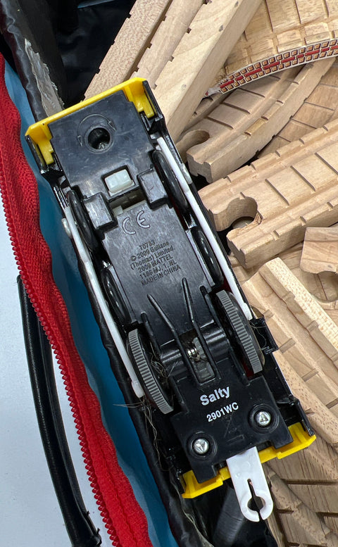 Vintage 1997 Thomas The Tank Engine Wooden Railway Carrying Case Track Lot