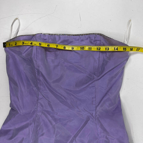 Vintage 90s Jessica McClintock Gunne Sax Purple High-Low Tulle Dress USA Sz 7