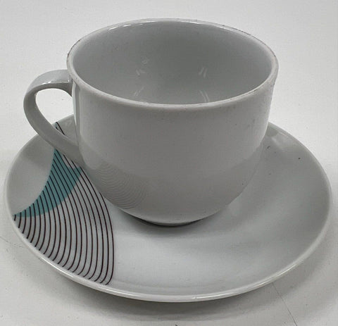 Bohemia Czechoslovakia Modernist Line Pattern Dinnerware 19pc Set Ceramic