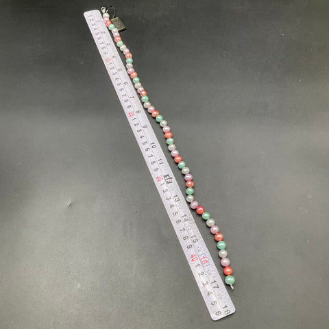 Honora Sterling Silver 925 Multi-Color Pastel Pearl Necklace 18" 9.3mm
