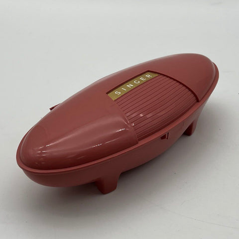 Singer Buttonholer Sewing Machine Attachment Set Pink Rocket Case Vintage