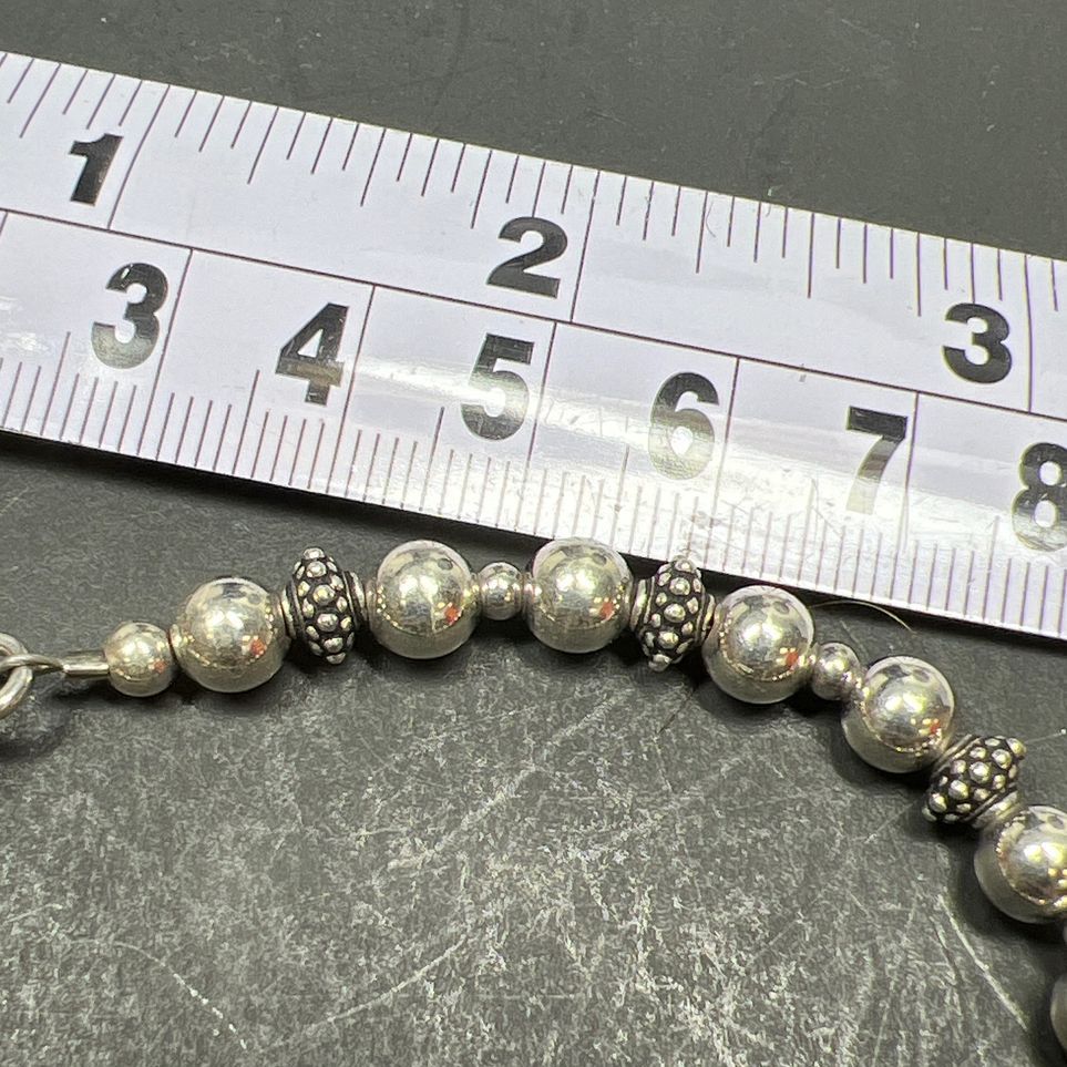 925 Sterling Silver Beaded Bracelet