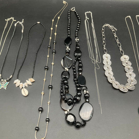 Vintage & Modern Fashion Jewelry Lot 11 Necklaces KC Royals Beaded Shells