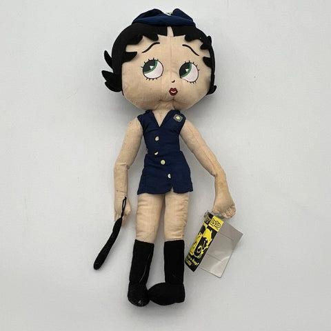 Betty Boop Kellytoy Police Woman Plush Doll Cloth Boop-Oop-A-Doop 15 Inch W Tag