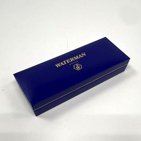 Waterman Paris Ballpoint Pen Blue Gold Trim Personalized JDC Original Box