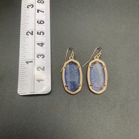 Kendra Scott Elisa Necklace White Kyocera Opal & Blue Goldstone Earrings Lot