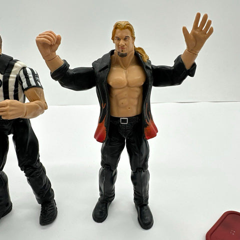 WWF Wrestling Action Figure Lot 3 Chris Jericho Chuck Palumbo Ref Accessories
