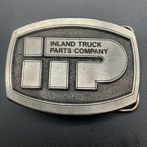 Vintage Lot 3 Belt Buckles Montana Silversmiths Caterpillar Inland Truck Parts