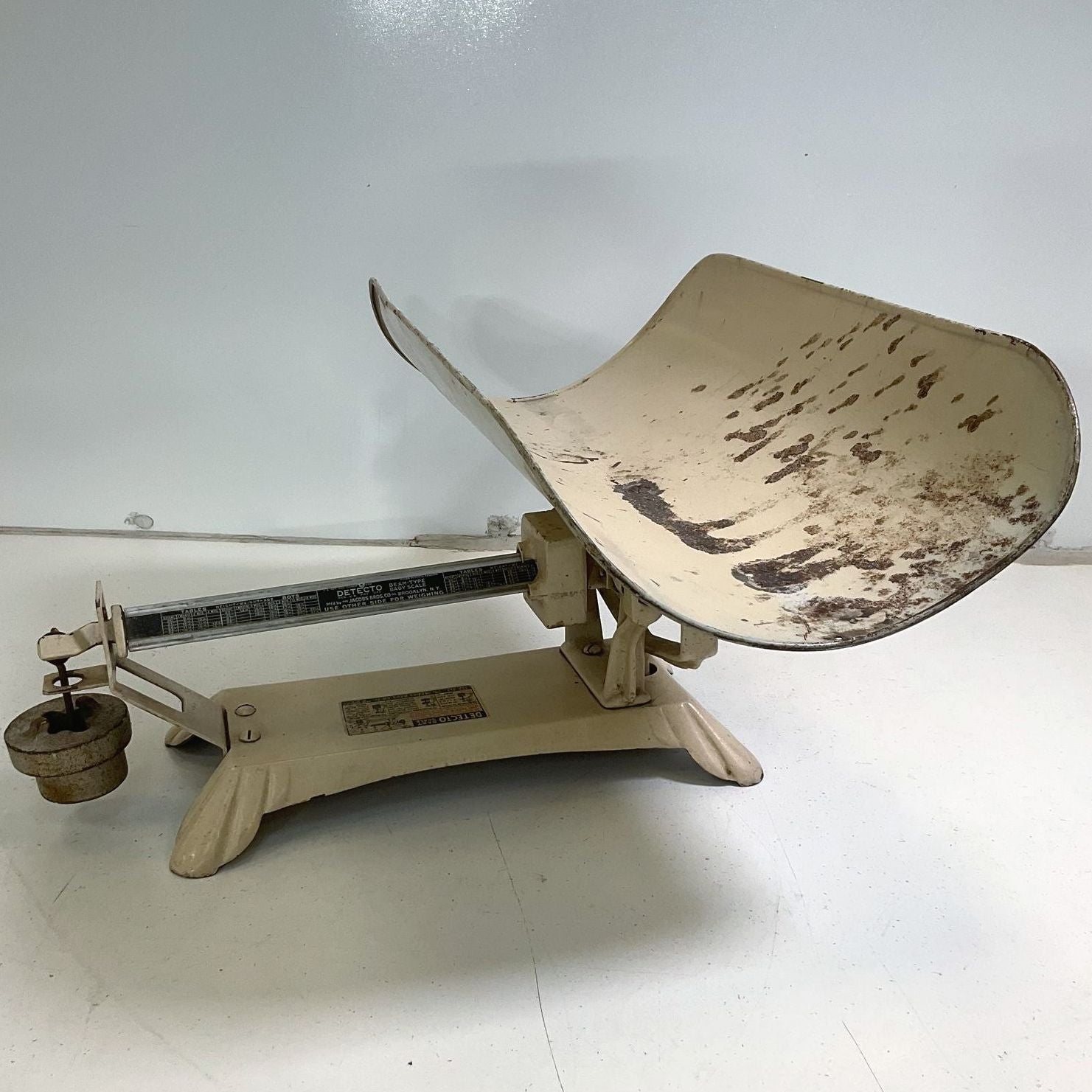 Vintage Mid Century Detecto Beam Type Medical Baby Scale Nursery Decor