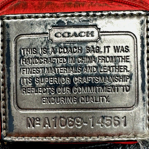 Coach Black Leather Poppy Pocket Hobo Shoulder Bag 14561 Silver Hardware