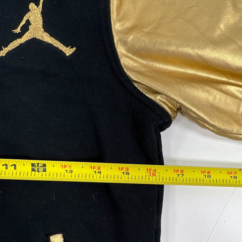 Jordan Youth Varsity Bomber Jacket Black Gold #23 Jumpman Logo Sz XL