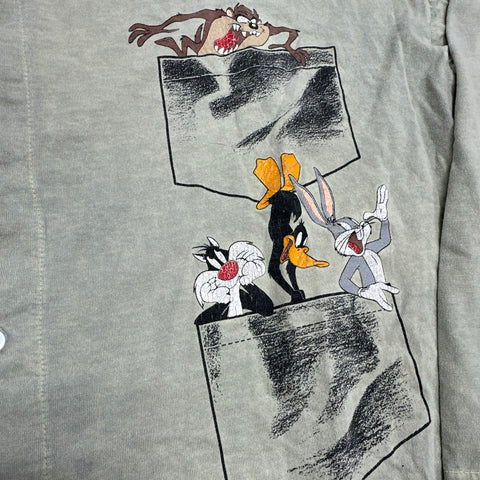 Vintage 90s Looney Tunes Taz Bugs Daffy Shirt Single Stitch Made in USA Sz XL