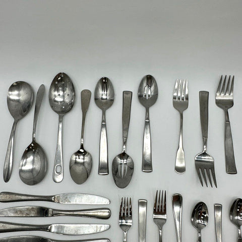 Mixed Stainless Steel Flatware Lot Oneida Cuisinart Imperial 36 Piece