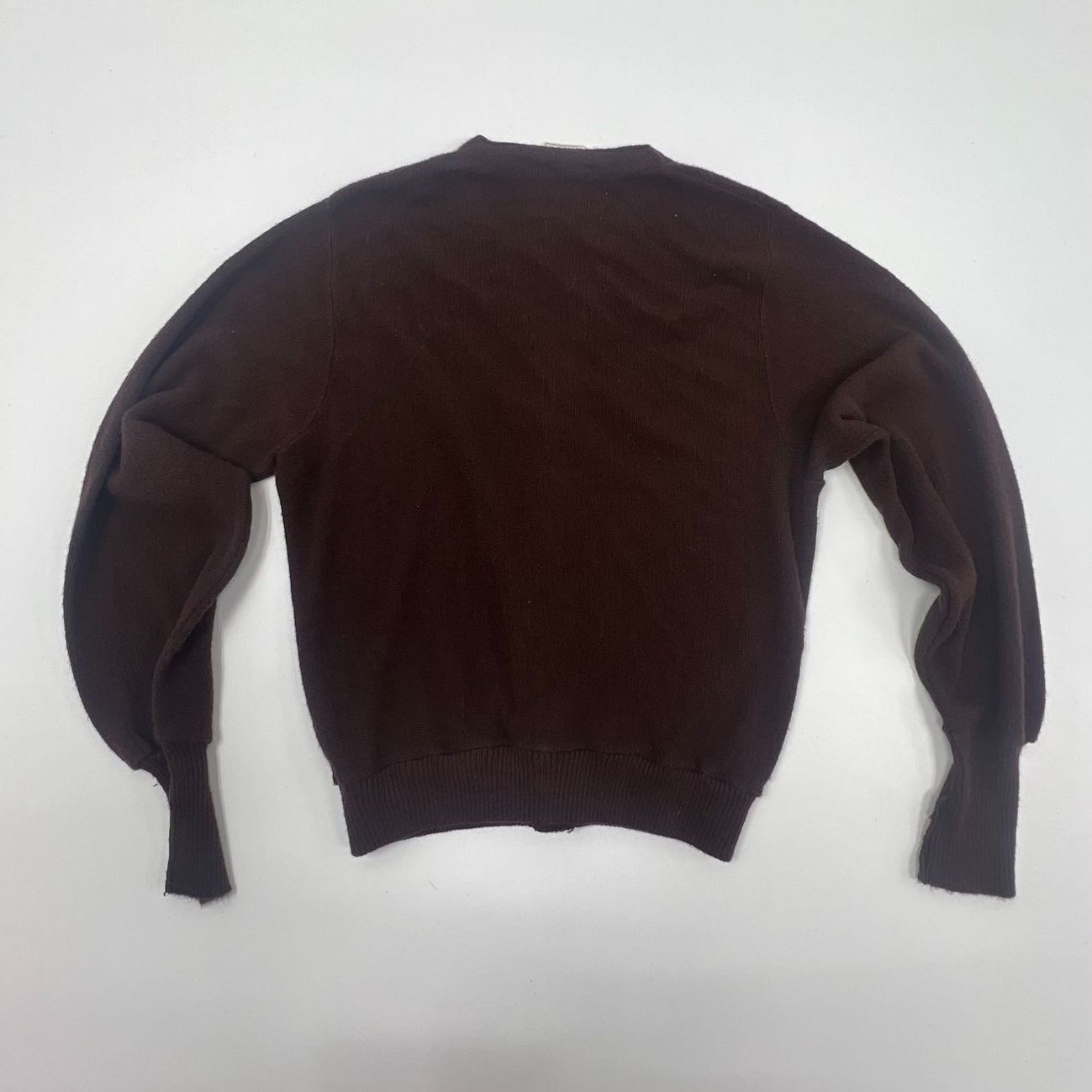 Vintage Lord Jeff Men's Brown Button Cardigan Sweater Size Large Acrylic