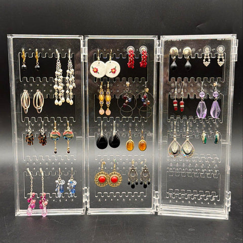 Vintage to Modern Costume Earring Lot 21 Pairs Mixed Styles Dangle Hoop Stud