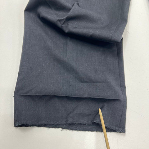 Bachrach NWT Charcoal Super 120s Serge Unhemmed Trousers Men's Size 40