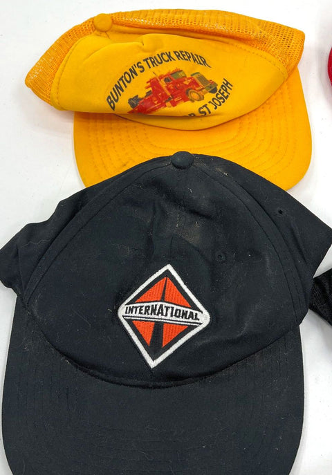 Vintage 80s 90s Lot of 8 Trucker Hat Snapback Foam Mesh Cap Men's Adjustable