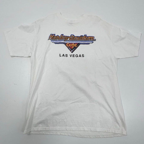 Vintage 90s Harley-Davidson Cafe Las Vegas Biker T-Shirt Sz XL