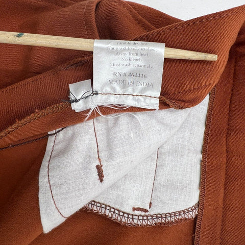 Ovation Women's Rust Burnt Orange Knee Patch Riding Breeches Jodhpurs Sz 36L