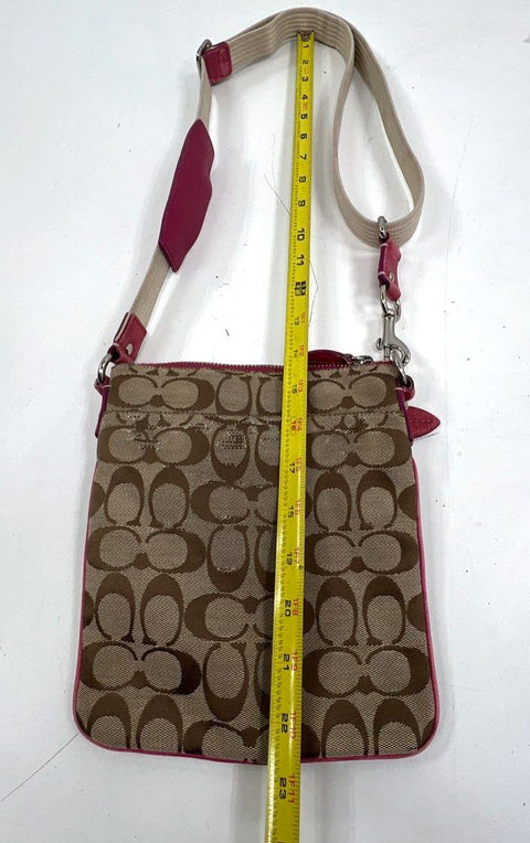 Coach Signature C & Optic C Canvas Crossbody Bag Purse Lot of 2