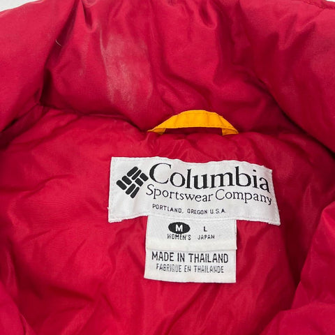 Vintage 90s Columbia Tech Series Colorblock Belted Puffer Jacket Women's M