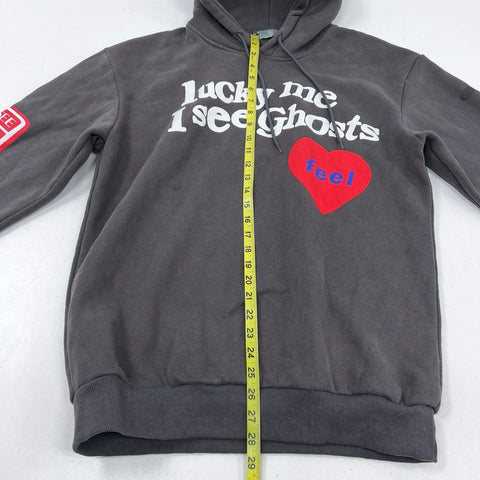 Kids See Ghosts Hoodie Dark Gray Camp Flog Gnaw Lucky Me Graphic XL