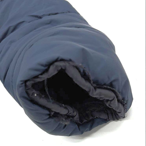 Diesel Youth Size 14 Navy Blue Long Puffer Coat Parka Hooded Faux Fur