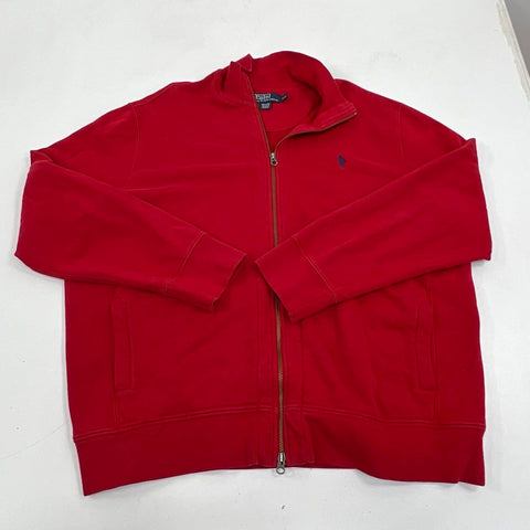 Polo Ralph Lauren Men's Full Zip Mock Neck Jacket Red Embroidered Pony XXL