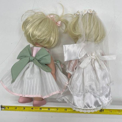 Vintage Precious Moments Dolls Lot of 7 Collectible 12" & 5" Vinyl Cloth