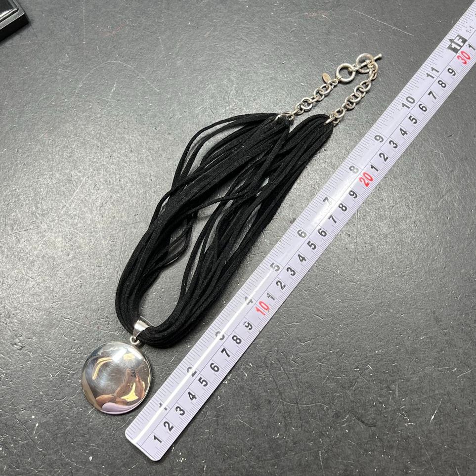 Silpada Sterling Silver Circle Pendant Multi-Cord Necklace