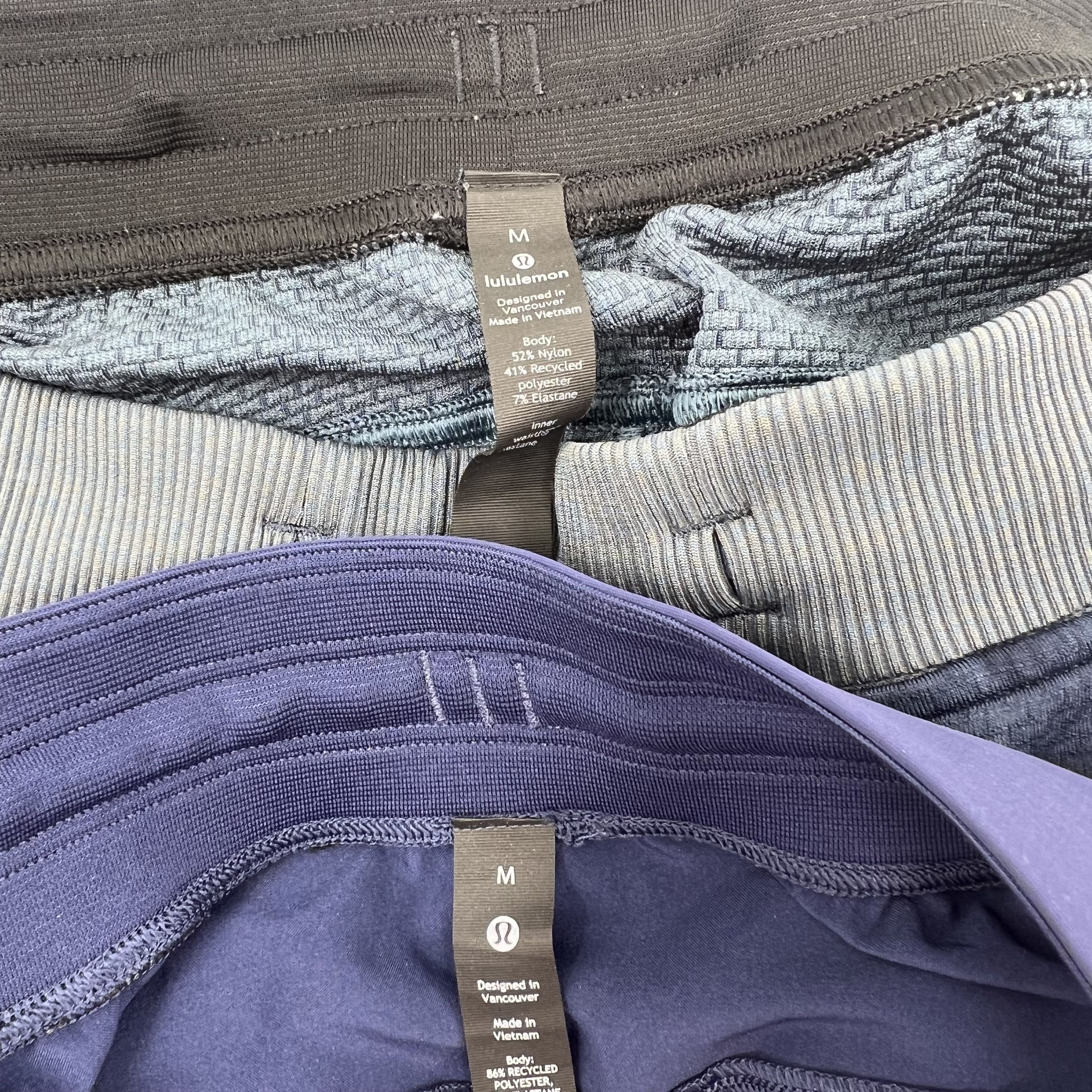 Lot of 2 LuluLemon Athletic Bottoms Shorts Pants Men's Medium Blue