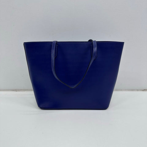 Kate Spade Royal Blue Leather Large Tote Bag Gold Hardware