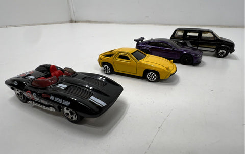 Hot Wheels Diecast Car Lot Mixed Brands 45 Vehicles Vintage Modern With Case
