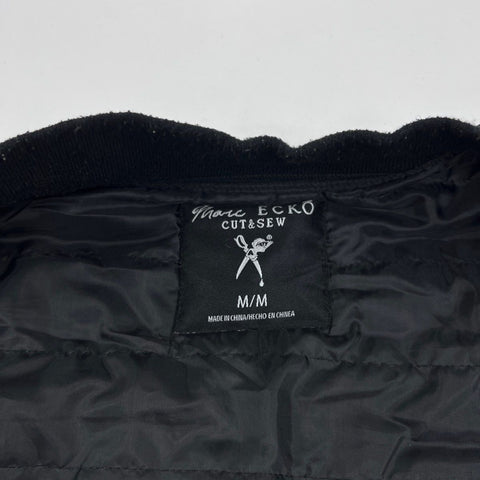 Marc Ecko Cut & Sew Men's Hybrid Quilted Puffer Jacket Black Gray Sz M