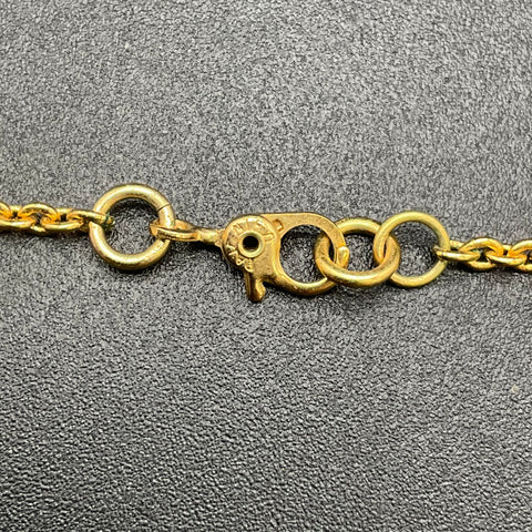 Vintage Monet Gold Tone Aries Ram Zodiac Pendant Necklace Textured Figural