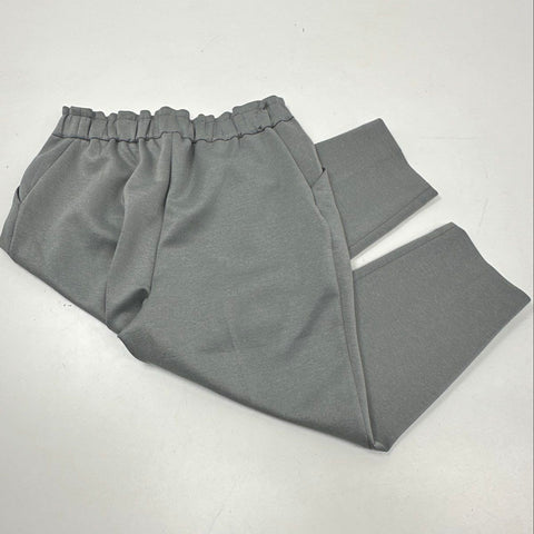 Express Women's Heather Gray Supersoft Double Knit Ankle High Rise Pants NWT XL