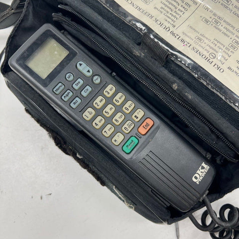 Vintage Oki 1200 Series Transportable Cellular Car Phone Bag Phone w/ Box