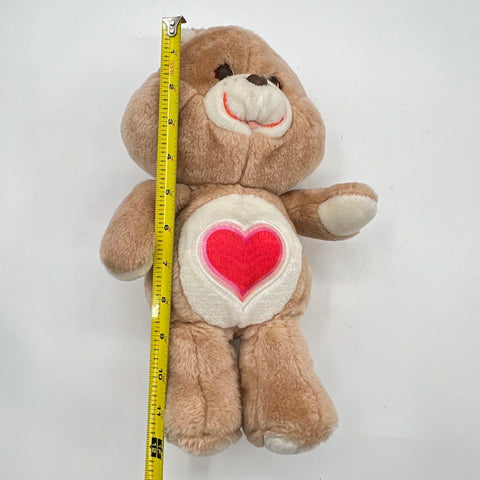 Care Bears Tenderheart Bear Plush Stuffed Animal 12 Inch Vintage Heart Button
