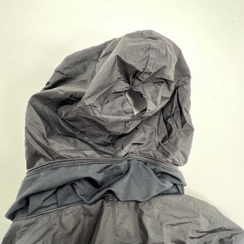 Lululemon Women's Run For Your Life Jacket Black Hooded Ruched Sleeve Size 8