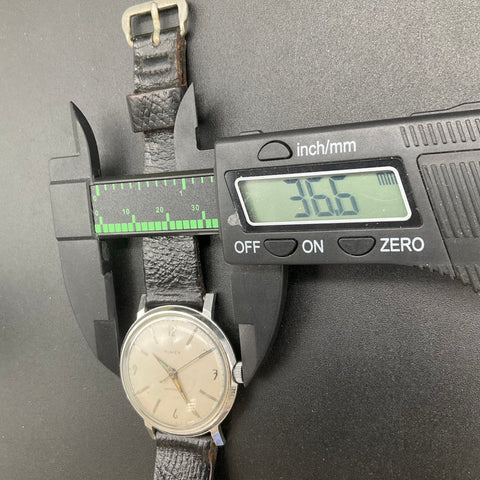 Vintage Timex Manual Wind Watch 36mm Waterproof Glowing Lume Hands