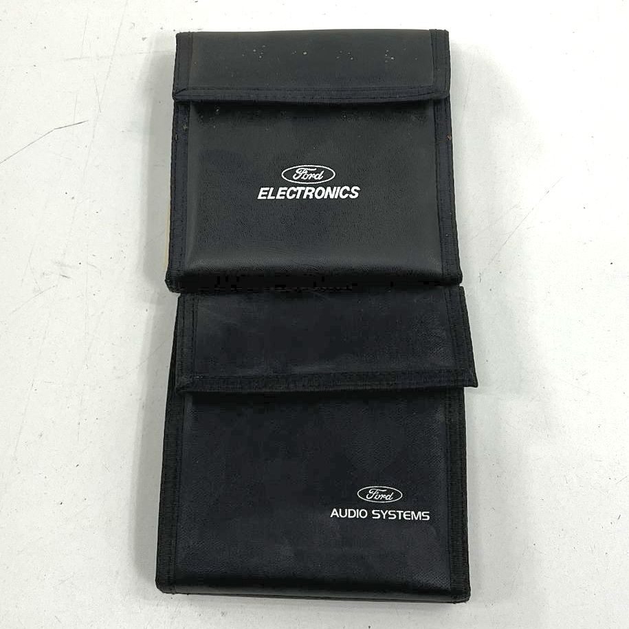 Lot of 2 Vintage Ford OEM CD Holder Case Car Audio Storage Wallet Accessory