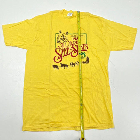 Vintage 1983 All Alaska Sweepstakes Dog Sled Race Single Stitch Eberj Sz XL